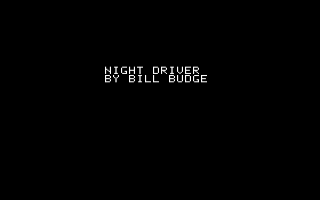 Night Driver Title Screen